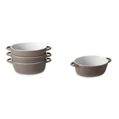 Set 4 Petits Plats à Four Individuels Gris-taupe En Céramique émaillée 350 Ml 8 Set 4 Petits Plats à Four Individuels Gris-taupe En Céramique émaillée 350 Ml -Magasin D'Articles De Cuisine 059123 1 7 Set 4 petits plats a four individuels gris taupe en ceramique emaillee 350 ml Mathon