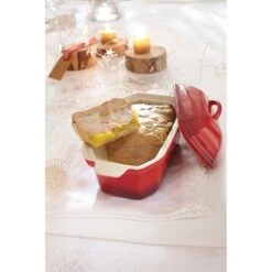 Terrine En Céramique émaillée 20,5 Cm Rouge -Magasin D'Articles De Cuisine 059124 1 4 Terrine en ceramique emaillee 20 5 cm rouge Mathon
