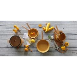 Casserole Ector Induction Aluminium Revêtu Manche En Bois 18 Cm Jaune -Magasin D'Articles De Cuisine 108003 4 1 Casserole Ector induction aluminium revetu manche en bois 18 cm jaune Ogo