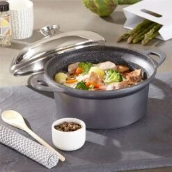Faitout Et Couvercle Revêtement Dur Comme La Pierre 28 Cm -Magasin D'Articles De Cuisine 10836 1 7 Faitout et couvercle revetement Dur comme la pierre 28 cm Mathon