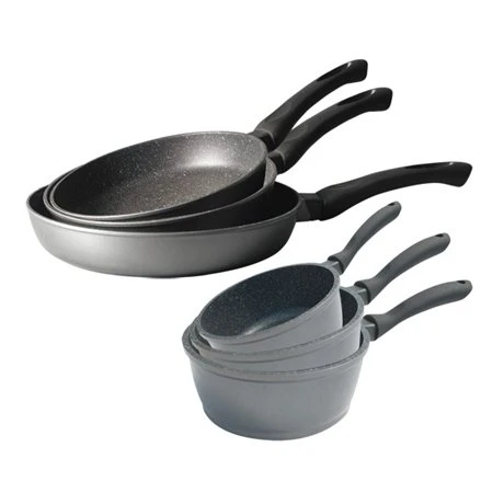 Batterie De Cuisine 6 Pièces Dur Comme La Pierre 3 Poêles Et 3 Casseroles 3 Batterie De Cuisine 6 Pièces Dur Comme La Pierre 3 Poêles Et 3 Casseroles