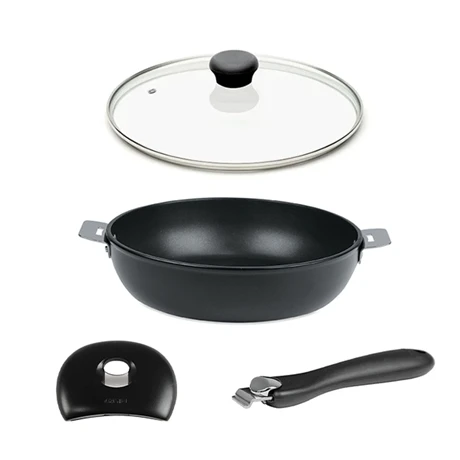 Lot Sauteuse Cookway 24cm Avec Poignée, Anse Et Couvercle 3 Lot Sauteuse Cookway 24cm Avec Poignée, Anse Et Couvercle