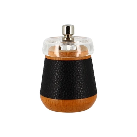 Moulin à Poivre En Bois Effet Cuir Noir 3 Moulin à Poivre En Bois Effet Cuir Noir