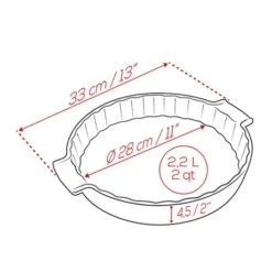 Peugeot Tourtière Céramique Ardoise 28 Cm -Magasin D'Articles De Cuisine 201205 3 3 Tourtiere ceramique ardoise 28 cm Peugeot