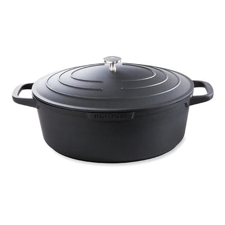 Cocotte Légère Ovale En Fonte D'aluminium 32 Cm 6,5 L Coloris Noir 3 Cocotte Légère Ovale En Fonte D'aluminium 32 Cm 6,5 L Coloris Noir