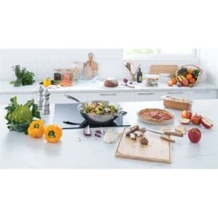 Lot Wok Tout Inox Et Couvercle Verre 30 Cm Excell'Inox -Magasin D'Articles De Cuisine 209005 1 1 Lot wok tout inox et couvercle verre 30 cm Excell Inox Mathon