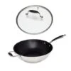 Lot Wok Inox Antiadhérent Et Couvercle Verre 30 Cm Excell'Inox -Magasin D'Articles De Cuisine 209006 0 1 Lot wok inox antiadherent et couvercle verre 30 cm Excell Inox Mathon