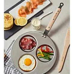 De Buyer Poêle 3 Blinis Minéral B Bois 27 Cm -Magasin D'Articles De Cuisine 211019 1 1 Poele 3 blinis Mineral B Bois 27 cm De Buyer