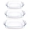 Set De 3 Plats à Four Rectangulaires En Verre Borosilicate -Magasin D'Articles De Cuisine 248000 0 4 Set de 3 plats a four rectangulaires en verre borosilicate Mathon