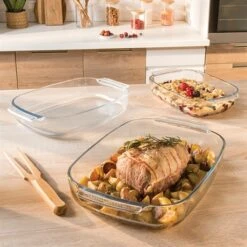 Set De 3 Plats à Four Rectangulaires En Verre Borosilicate 5 Set De 3 Plats à Four Rectangulaires En Verre Borosilicate -Magasin D'Articles De Cuisine 248000 1 4 Set de 3 plats a four rectangulaires en verre borosilicate Mathon