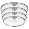 4 Couvercles Verre Cristel Platine 14 à 20 Cm -Magasin D'Articles De Cuisine 24900 0 0 4 couvercles verre Cristel Platine 14 a 20 cm Cristel