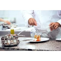 Poêle Sautoir Inox Castel'Pro 24 Cm -Magasin D'Articles De Cuisine 271059 1 6 Poele sautoir inox Castel Pro 24 cm Cristel