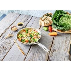 Poêle Sautoir Inox Castel'Pro 24 Cm -Magasin D'Articles De Cuisine 271059 3 6 Poele sautoir inox Castel Pro 24 cm Cristel