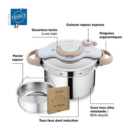 Cocotte-minute® Clipsominut Eco Respect 7,5 L Natural 5 Cocotte-minute® Clipsominut Eco Respect 7,5 L Natural – Image 3