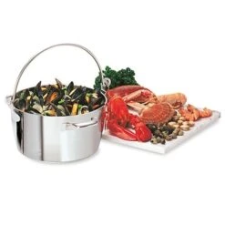 Lot Marmite à Crustacés Confiture 30 Cm Et Couvercle -Magasin D'Articles De Cuisine 273111 3 3 Lot Marmite a crustaces confiture 30 cm et couvercle