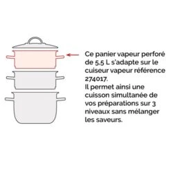 Panier Pour Cuiseur Vapeur Inox 26 Cm -Magasin D'Articles De Cuisine 274019 2 5 Panier pour cuiseur vapeur inox 26 cm Mathon