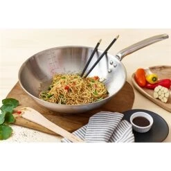 De Buyer Wok 32 Cm Alchimy -Magasin D'Articles De Cuisine 278030 1 2 Wok 32 cm Alchimy De Buyer
