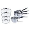 Lot 4 Casseroles + 4 Couvercles Rapid Cook 14 à 20 Cm -Magasin D'Articles De Cuisine 279059 0 4 Lot 4 casseroles 4 couvercles Rapid Cook 14 a 20 cm Mathon