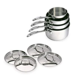 BEKA Lot De 4 Casseroles Et 4 Couvercles Chef De 14 à 20 Cm