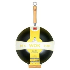 Wok Fond Plat Antiadhérent 36 Cm Be A Wok Star -Magasin D'Articles De Cuisine 28837 1 1 Wok fond plat antiadherent 36 cm Be a Wok Star