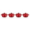 Le Creuset Set 4 Mini-cocottes Céramique 10 Cm Cerise -Magasin D'Articles De Cuisine 303000 0 1 Set 4 mini cocottes ceramique 10 cm Cerise Le Creuset