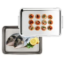 Plat à Four Inox Extra Profond Avec Couvercle Duplex 9 Plat à Four Inox Extra Profond Avec Couvercle Duplex -Magasin D'Articles De Cuisine 371003 2 1 Plat a four Inox extra profond avec couvercle Duplex Inoxriv