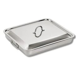 Plat à Four En Inox Avec Couvercle 35 X 27 Cm -Magasin D'Articles De Cuisine 37113 1 1 Plat a four en inox avec couvercle 35 x 27 cm Inoxriv