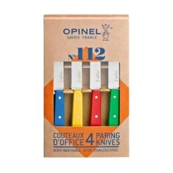 Opinel Coffret De 4 Couteaux D’office N°112, 4 Couleurs Classiques -Magasin D'Articles De Cuisine 411054 1 1 Coffret de 4 couteaux d office N 112 4 couleurs Classiques Opinel