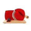 Jupiter Trancheuse Manuelle Lame 17 Cm Et Plateau Bois Massif Rouge -Magasin D'Articles De Cuisine 418016 0 1 Trancheuse manuelle lame 17 cm et plateau bois massif rouge Jupiter
