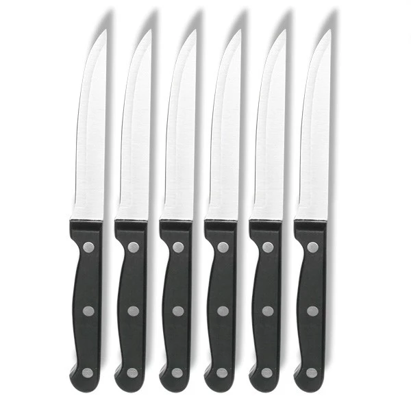 6 Couteaux à Steak Lame Lisse 3 6 Couteaux à Steak Lame Lisse