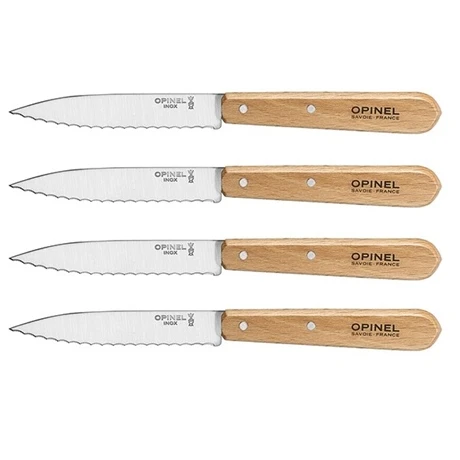 Opinel Set 4 Couteaux Office Lames Crantées Inox 10 Cm Couleur Naturel 3 Opinel Set 4 Couteaux Office Lames Crantées Inox 10 Cm Couleur Naturel