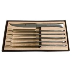 Set 6 Couteaux à Steak En Inox Maître D’hôtel -Magasin D'Articles De Cuisine 475110 1 6 Set 6 couteaux a steak en inox Maitre d hotel Mathon