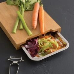 Planche à Découper Bambou 34 Cm Avec Bac Amovible Inox -Magasin D'Articles De Cuisine 481016 3 4 Planche a decouper bambou 34 cm avec bac amovible inox Mathon