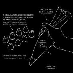 Poche à Douille Access 35 Cm -Magasin D'Articles De Cuisine 50051 2 3 Poche a douille access 35 cm Terraillon