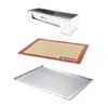 Gouttière à Bûche Démontable En Inox Avec Plaque à Pâtisserie Et Tapis De Cuisson -Magasin D'Articles De Cuisine 509160 0 1 Gouttiere a buche demontable en inox avec plaque a patisserie et tapis de cuisson Mathon