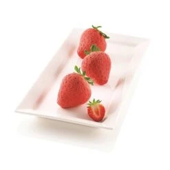 Silikomart Moule Silicone 3D 6 Mini Gâteaux Fraise
