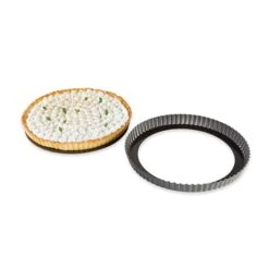 Moule à Tarte Amovible Acier Revêtu Anti-adhérent Bords Cannelés 28 Cm -Magasin D'Articles De Cuisine 54102 2 2 Moule a tarte amovible acier revetu anti adherent bords canneles 28 cm Mathon