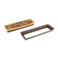 Moule à Tarte Amovible Rectangle Acier Revêtu Anti-adhérent Bords Cannelés 36 Cm -Magasin D'Articles De Cuisine 54103 2 4 Moule a tarte amovible rectangle acier revetu anti adherent bords canneles 36 cm Mathon