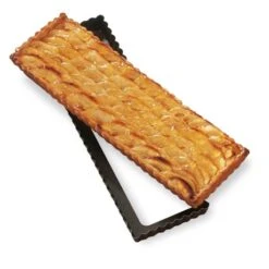 Moule à Tarte Amovible Rectangle Acier Revêtu Anti-adhérent Bords Cannelés 36 Cm -Magasin D'Articles De Cuisine 54103 3 4 Moule a tarte amovible rectangle acier revetu anti adherent bords canneles 36 cm Mathon