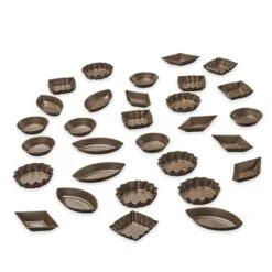 30 Mini-moules à Mignardises Anti-adhésifs Qualité Professionnelle -Magasin D'Articles De Cuisine 541059 3 4 30 mini moules a mignardises anti adhesifs qualite professionnelle Gobel