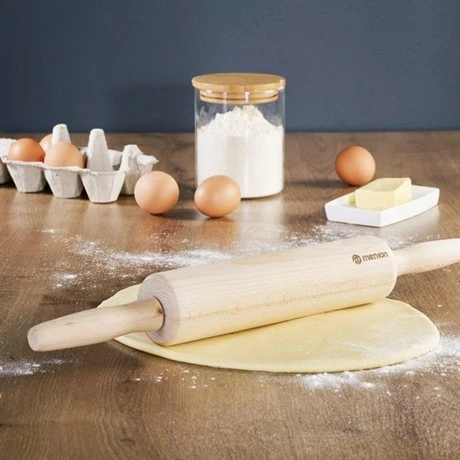 Rouleau à Pâtisserie En Hêtre Avec Poignées 38 Cm 4 Rouleau à Pâtisserie En Hêtre Avec Poignées 38 Cm – Image 2