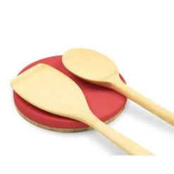 Repose-cuillères En Bambou Rouge -Magasin D'Articles De Cuisine 69026 1 1 Repose cuilleres en bambou rouge Pebbly