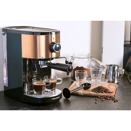 Bestron Machine à Café Expresso Avec Buse Vapeur 15 Bars 1250 1450 W Coloris Cuivre 6 Bestron Machine à Café Expresso Avec Buse Vapeur 15 Bars 1250 1450 W Coloris Cuivre – Image 4