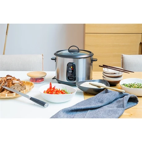 LIVOO Cuiseur à Riz Et à La Vapeur En Inox 1000 W DOC192 4 LIVOO Cuiseur à Riz Et à La Vapeur En Inox 1000 W DOC192 – Image 2