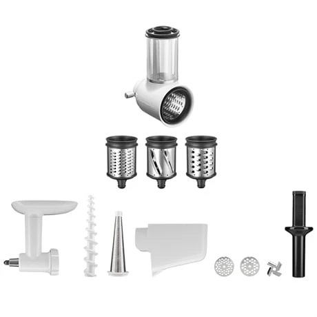 KitchenAid Kit 3 Accessoires Passoire à Fruit Et Légume, Tranche Râpe Et Hachoir 5KSMFPPC 3 KitchenAid Kit 3 Accessoires Passoire à Fruit Et Légume, Tranche Râpe Et Hachoir 5KSMFPPC