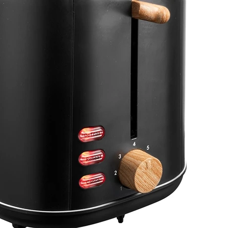 Bestron Toaster Grille-pain 2 Tranches Noir Et Bois 4 Bestron Toaster Grille-pain 2 Tranches Noir Et Bois – Image 2